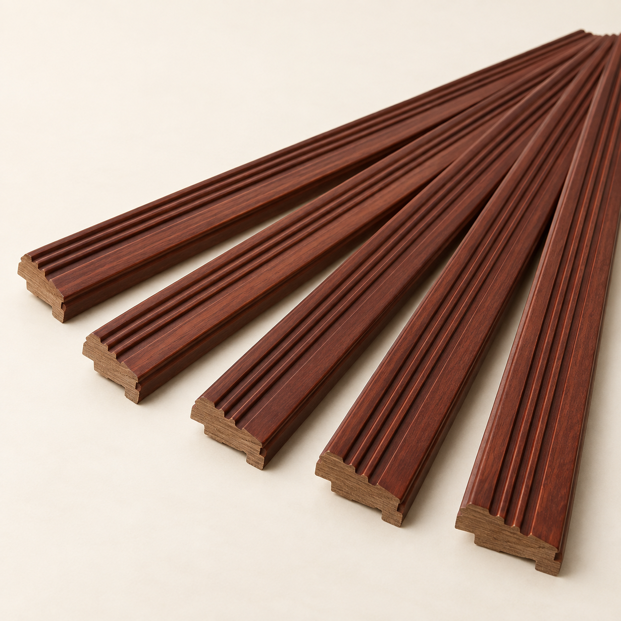 Fluted Mahogany Door Trim Strip